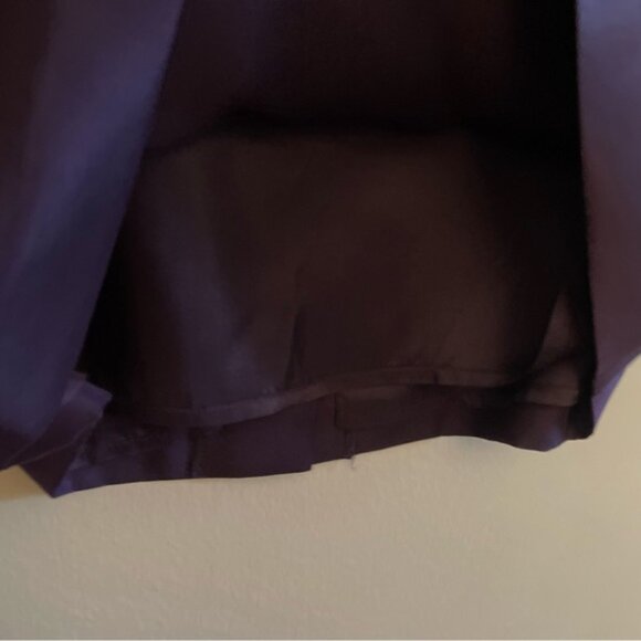 Vintage Jacob 100% Silk Deep Purple Lined Pencil Skirt w Pleated Waist Detail - Picture 8 of 15